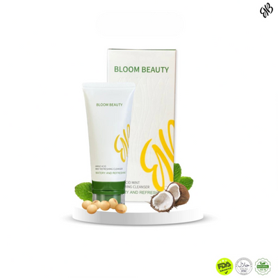 Gentle foaming facial cleanser with coconut extract