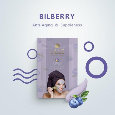 Side view of Bilberry Peel Off Modelling Mask