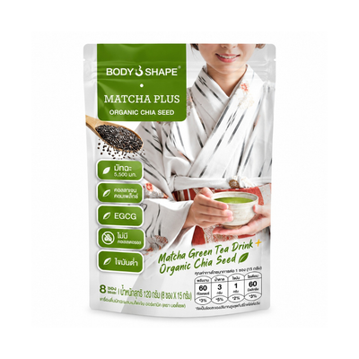 Body Shape Matcha Plus Organic Chia Seed front pouch