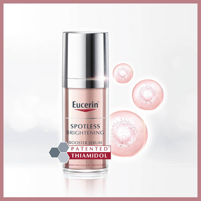 Application of Eucerin brightening serum