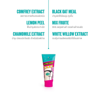 Moisturizing butt cream with fruit extracts