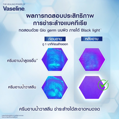 Comparison of Vaseline vs generic cleanser