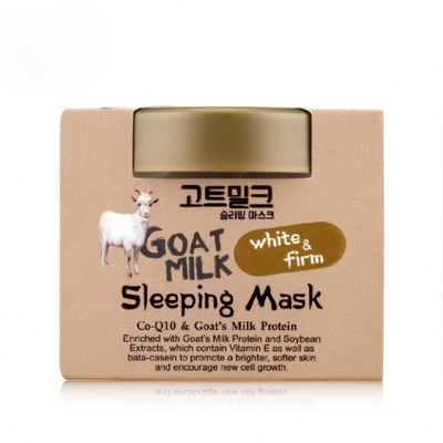 Protective goat milk sleeping mask with vitamin E
