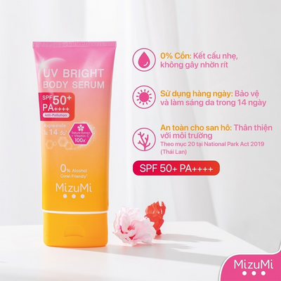 Hybrid sunscreen body serum