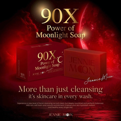 Elegant packaging of Jennie Moon 90X Soap