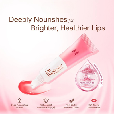 Cherry Red tint Mentholatum Lip Perfector Vita Quad