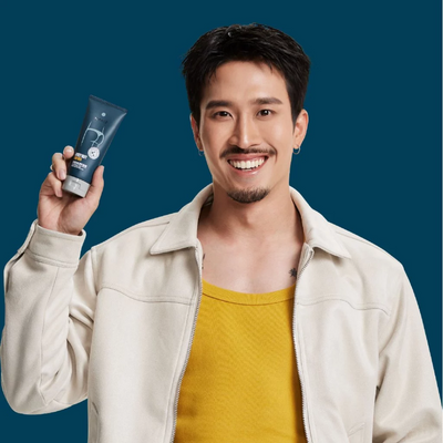 Men's body care cream with dark spot focus