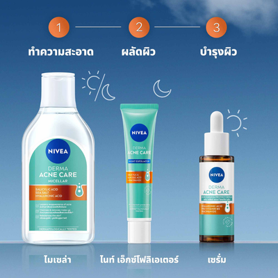 Fresh non-drying finish after NIVEA Acne Micellar