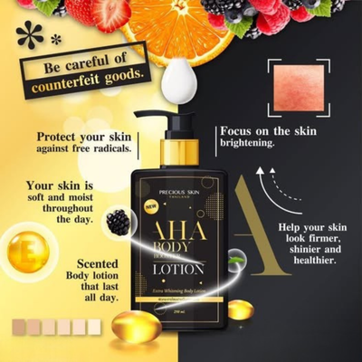 Precious Skin AHA Lotion Packaging