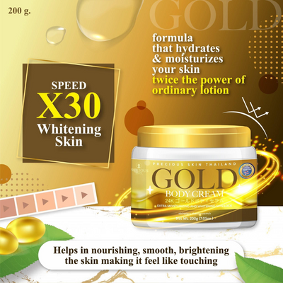 Whitening and moisturizing gold body cream