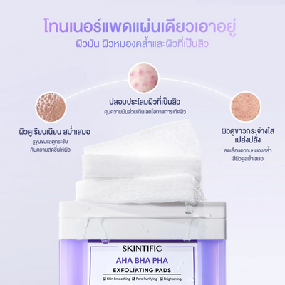 Dual-sided toner pads for dull skin