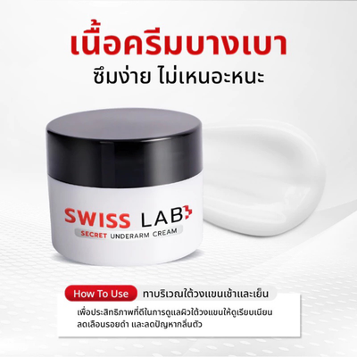 Elegant black jar of Swiss Lab Secret Cream