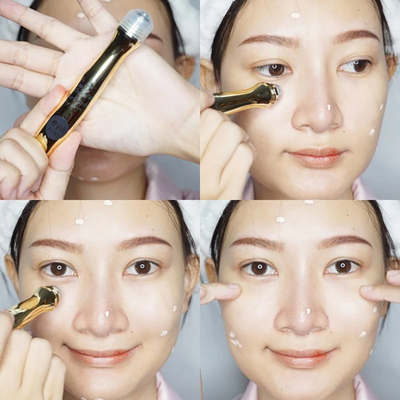 Applying The Original Eye Serum under eyes