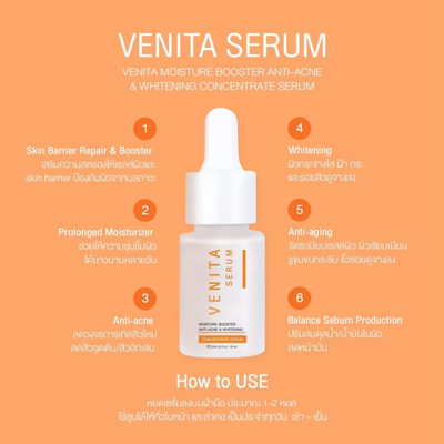 Fading dark spots with Venita whitening serum