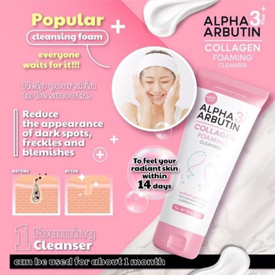 Squeeze tube closeup of Precious Skin Alpha Cleanser