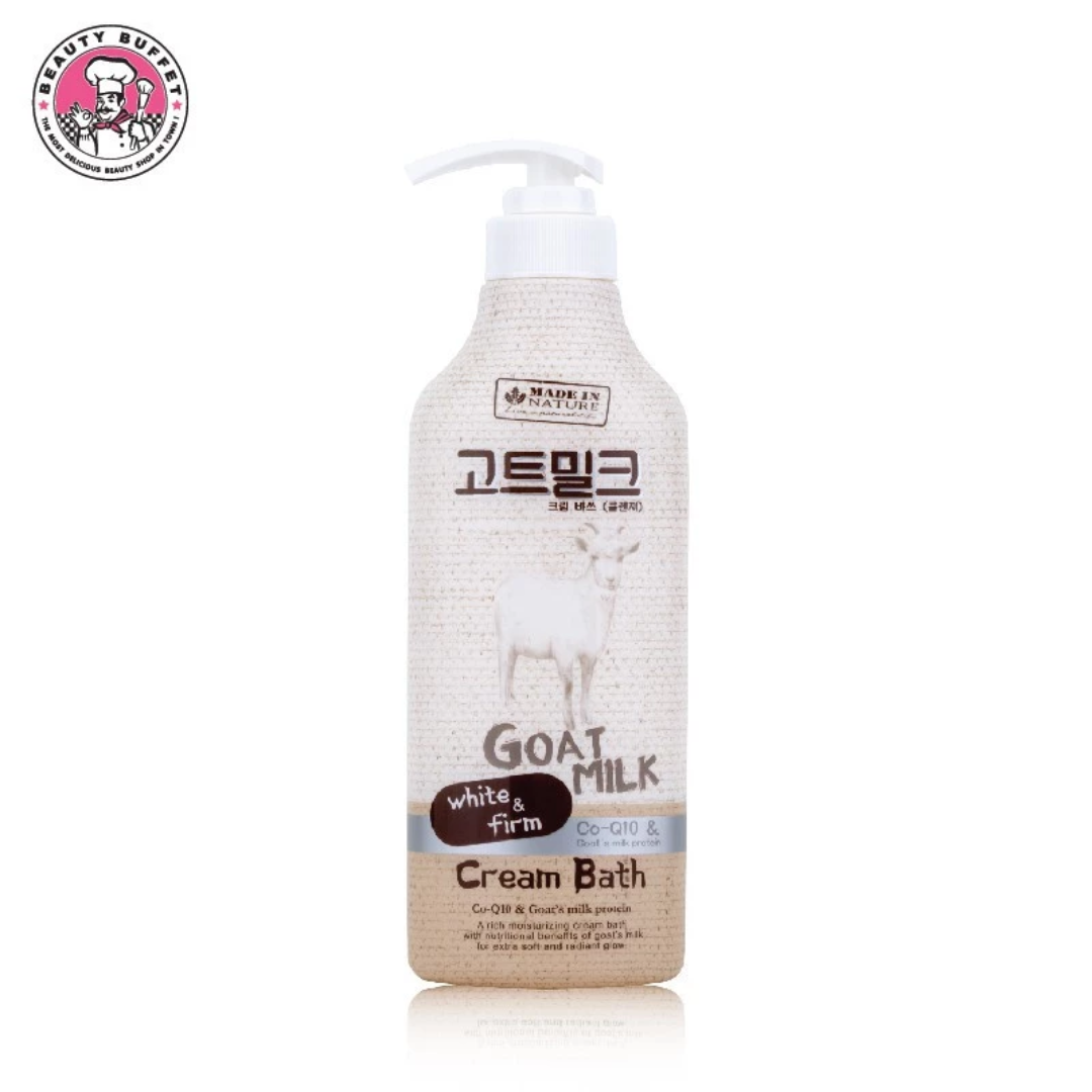 BEAUTY BUFFET MADE IN NATURE GOAT MILK WHITE & FIRM CREAM BATH