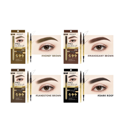 Browit Pro Makeup Flat Eyebrow Pencil 2in1