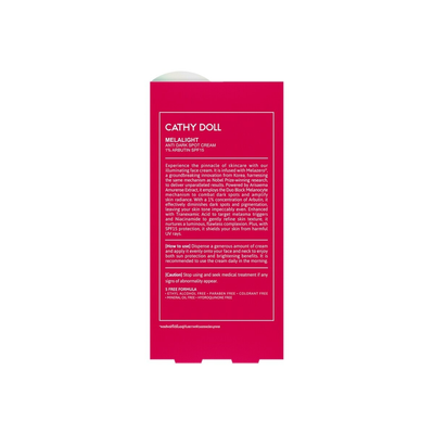 Red jar of Cathy Doll Melalight Cream