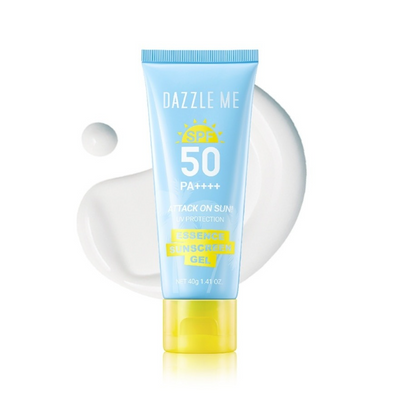 Non-greasy sunscreen gel with SPF50+ protection