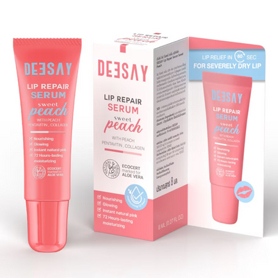 Achieve peach, moisturized lips with Deesay serum