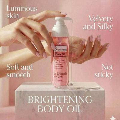 Facy Body Oil with elegant pink packaging