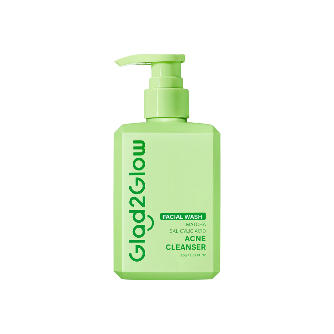 Glad2Glow Matcha Salicylic Acid Acne Cleanser 80g