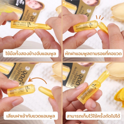 Snapping open The Original Gluta Booster Ampoule