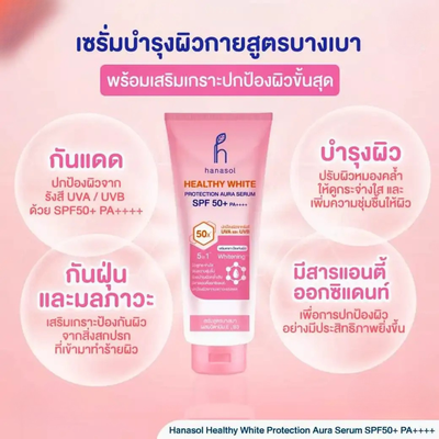 Closeup of Hanasol Healthy White Aura Lotion