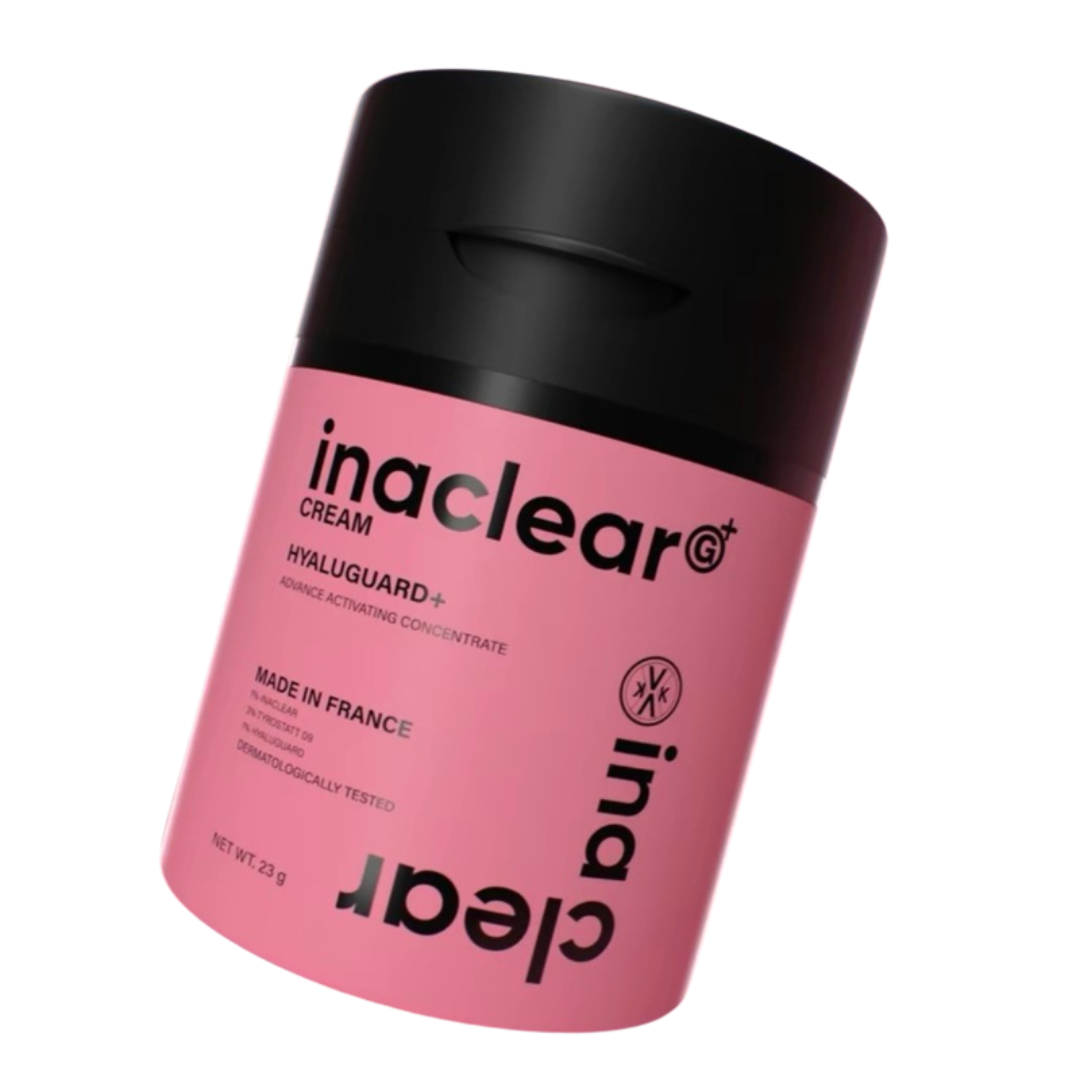 INACLEAR HYALUGUARD+ Serum In Cream Supports a smooth and clear complexion.