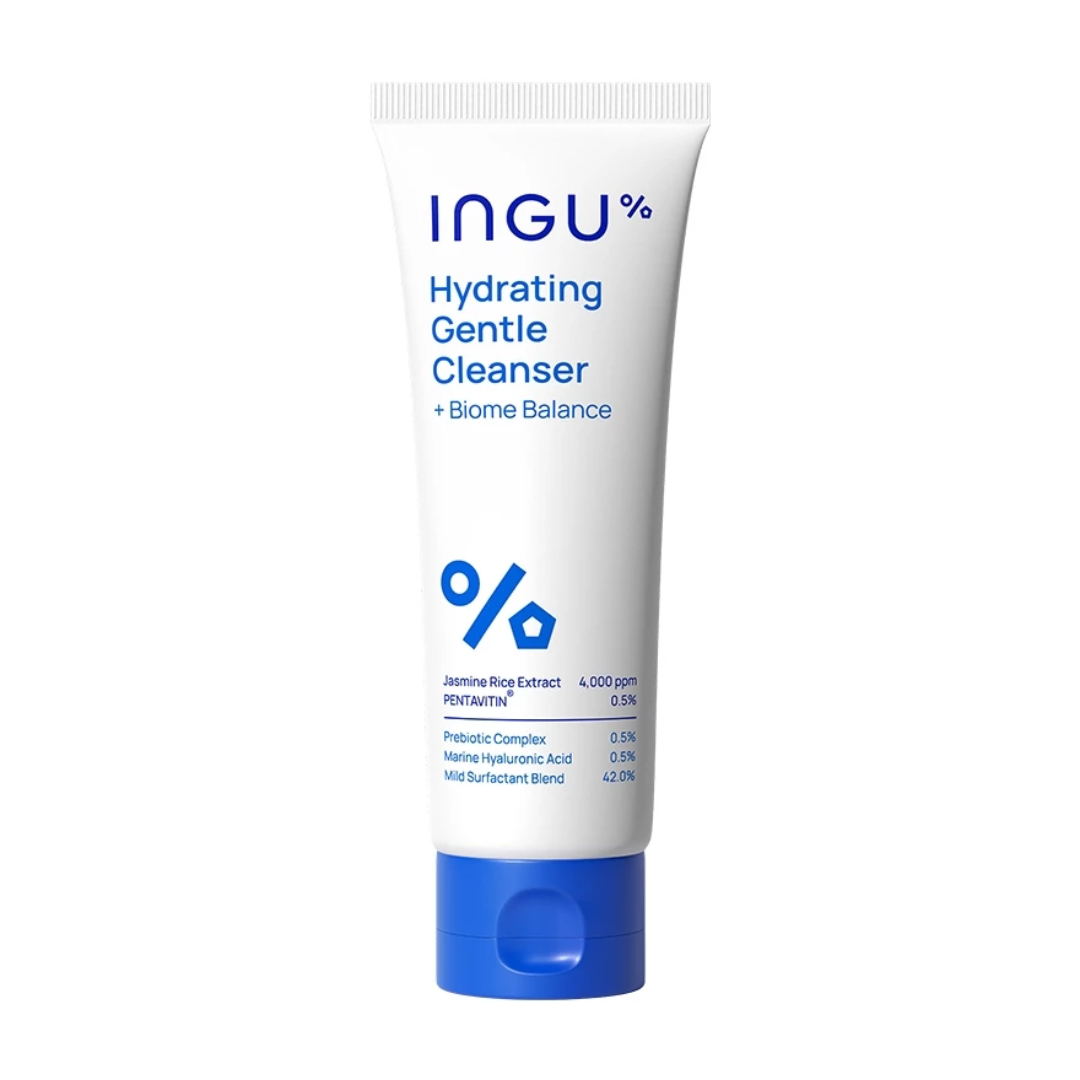 INGU face cleanser with glowing skin