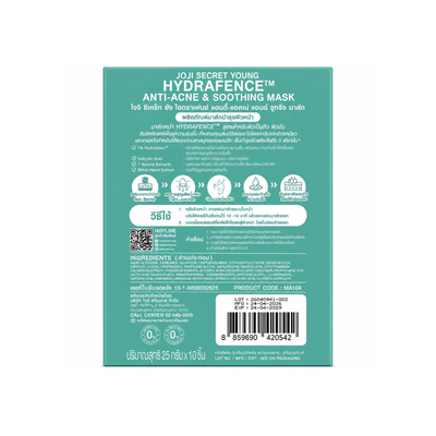 Joji Hydrafence Anti-Acne Soothing Mask teal packaging