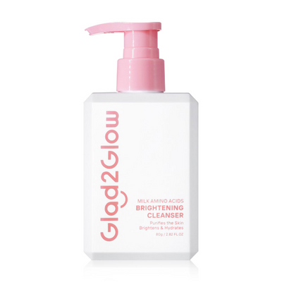 Glad2Glow Milk Amino Acids Brightening Cleanser product view on white background