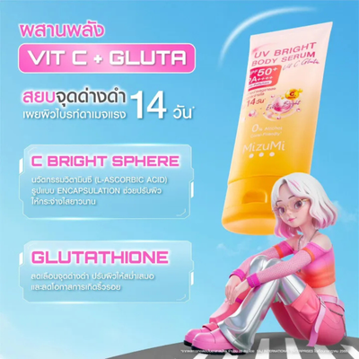 C Bright Sphere and Glutathione in MizuMi Body Serum