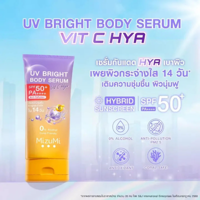 Radiant even skin tone from MizuMi Bright Body Serum