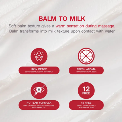 Balm transforming to milk with MizuMi Cleansing Balm