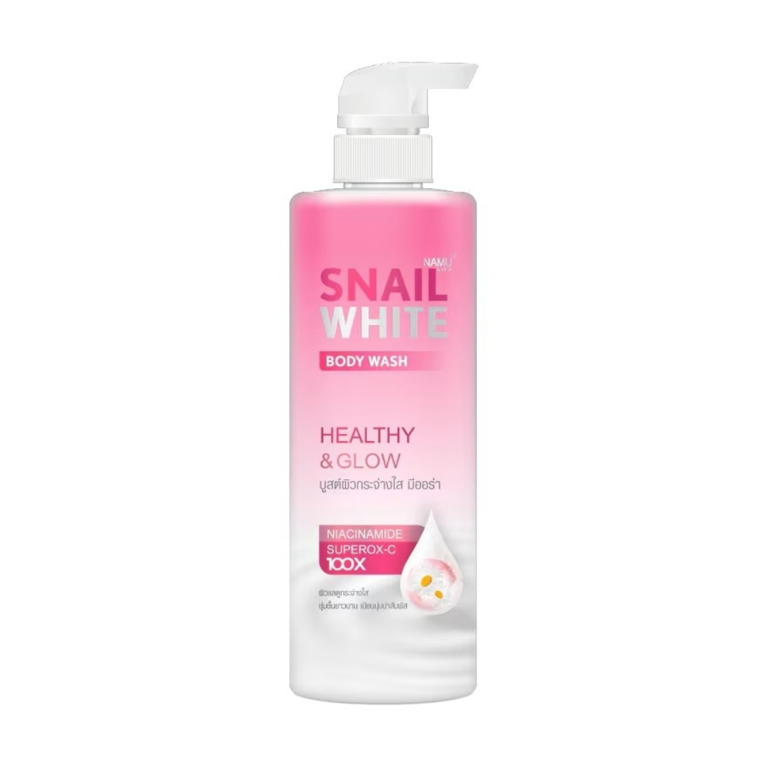 Snail Mucin-infused body cleanser for moisture