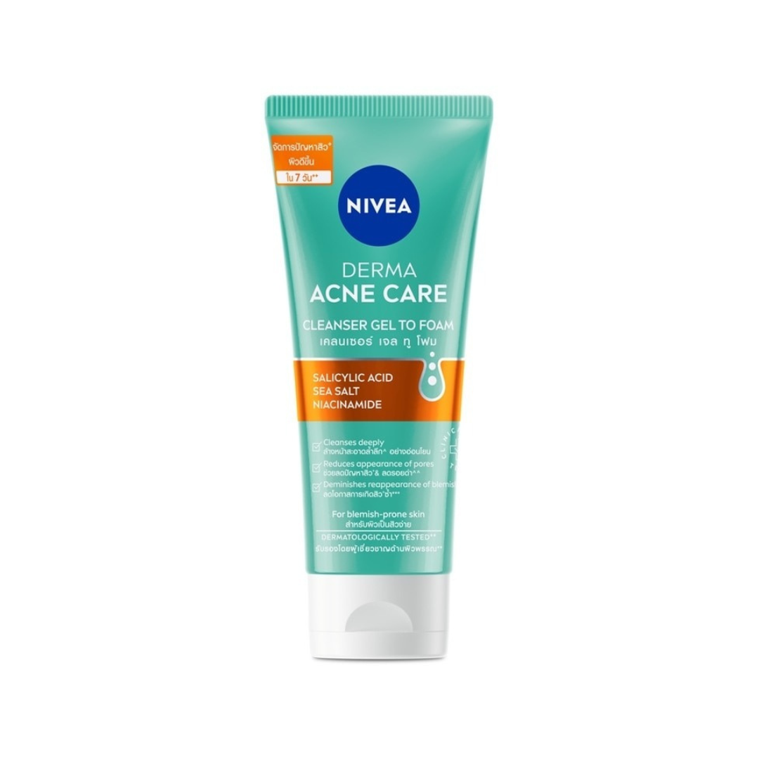 NIVEA Derma Acne Care Cleanser Gel to Foam 90ml