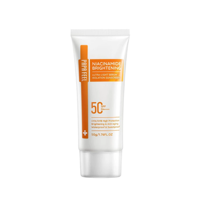 Papa Feel White skincare tube with orange label on a white background