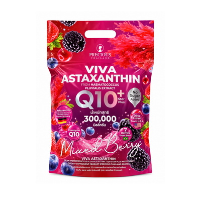 Precious Skin Viva Astaxanthin Q10+ Mixed Berry front pouch