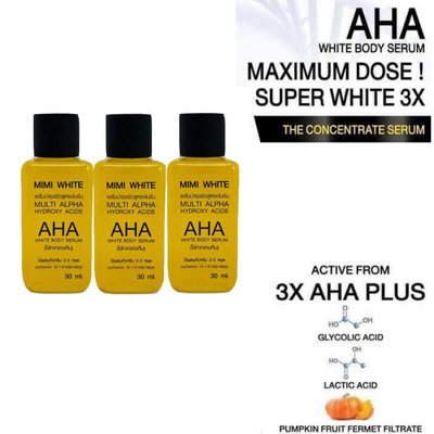 Mimi White AHA Body Serum 30ml bottle