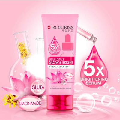 Rojukiss Glow And Bright Serum Cleanser with Gluta and Niacinamide for a brighter skin