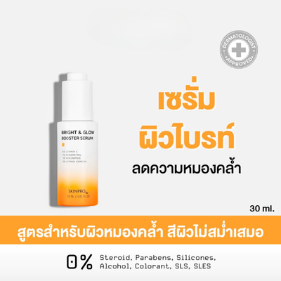 Close-up of SKINPRO Bright & Glow Serum bottle