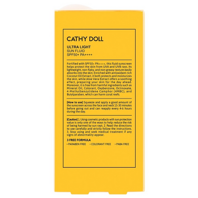 Cathy Doll SPF 50 PA++++ sunscreen with aloe vera