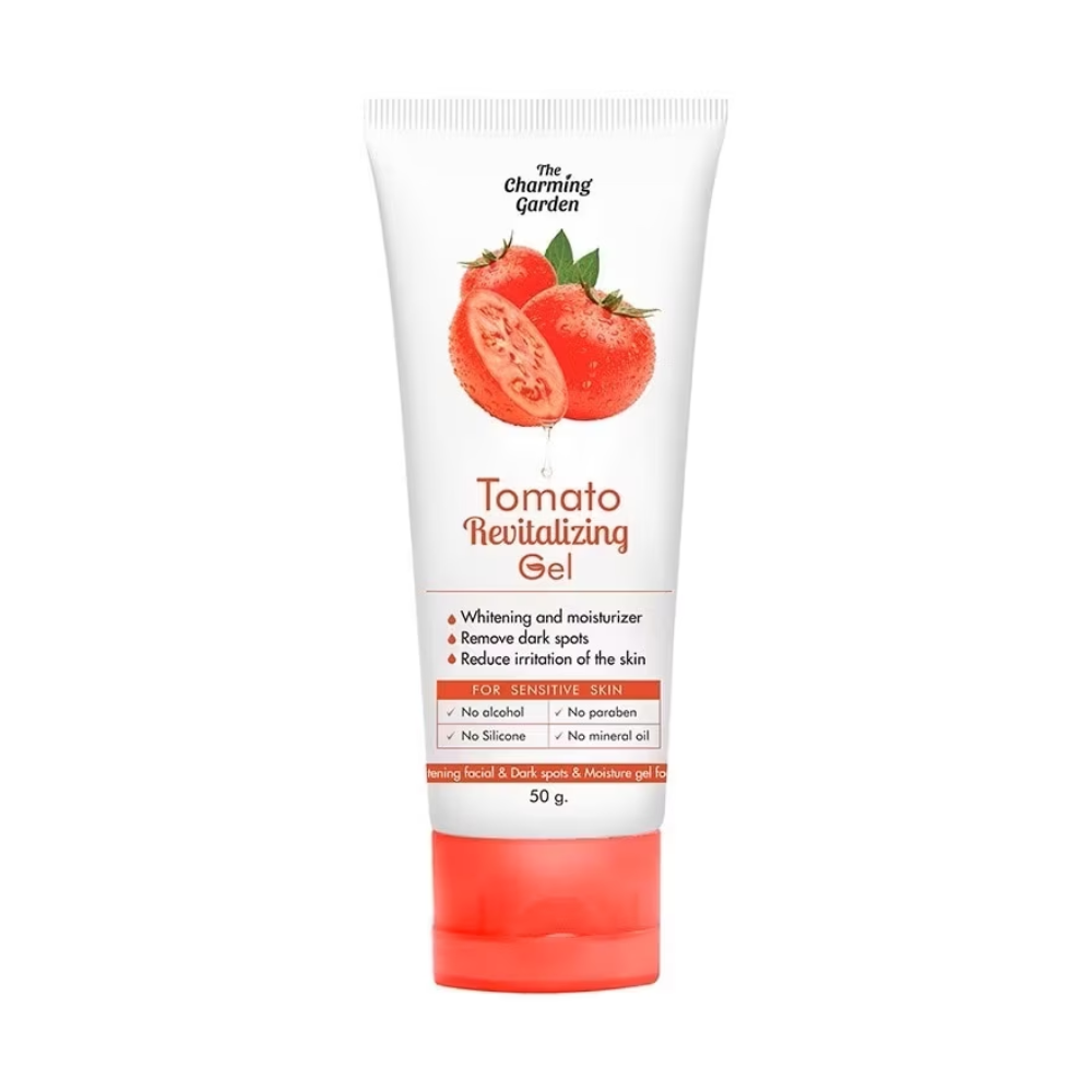 Tomato revitalizing skincare gel by The Charming Garden