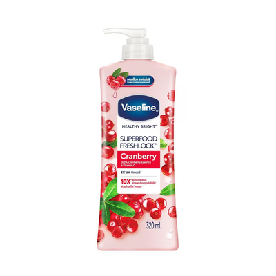 Pump closeup of Vaseline Healthy Bright Body Lotion