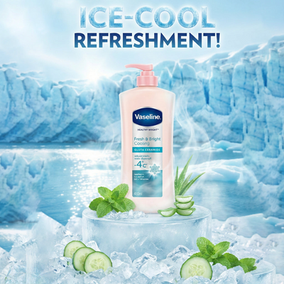 Vaseline Fresh Bright Cooling non-sticky body lotion